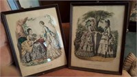 To Victorian Prints, depicting Paris fashions