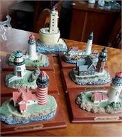 Miniature lighthouse figurine collectibles (7)