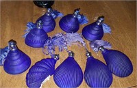 Cobalt blue seashell perfume bottles SIA