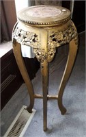 Marble top ornate plant stand. 36" tall