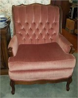 Matching upholstered parlor chairs - (2)