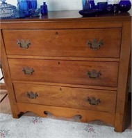 Cherry 3 drawer antique chest