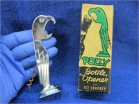 art deco style "polly no.15" bottle opener in box