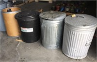 5 MISCELLANEOUS TRASH CANS