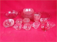 23 Pieces Of Pink Depression Glass