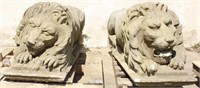 Pair Stone Lions