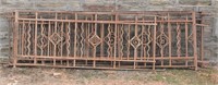 4 Sections Wrought Iron Art Deco Railings