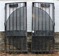 Modernist Wrought Iron Entry Gates