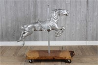 Vintage Cast Metal Carousel Horse
