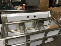 New Triple 18x18 Stainless Steel Sink