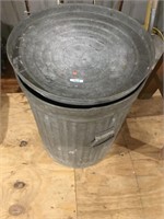 steel garbage can