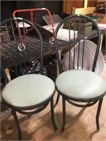 green chairs (2 matching)