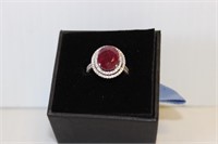 NATURAL RUBY AND DIAMOND RING