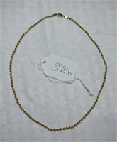 Rope Necklace, 5.4dwt Stamped 14k