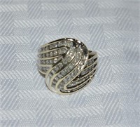 10ky .93ctw Diamond Wave Ring - 5dwt   Approx.