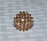 14ky 2.50ctw Ruby Cluster Ring - 5.1dwt   Approx.