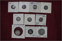 10 Coins - 1917D Walking Liberty Half Dollar /