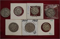 6 Coins - Standing Liberty Quarter, 1928D / 2