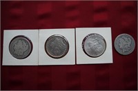 4 Morgan Silver Dollars - 1881 / 1883 AU / 1901 /