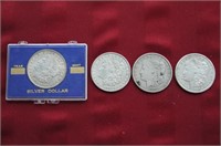 4 MorganSilver Dollars, 1921