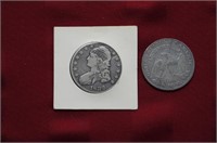 2 Piece - 1832 Capped Bust Half Dollar (Fine) /