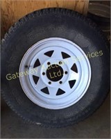 15x6 Trailer tire and rim tire size 225/75/R15
