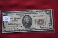 Twenty Dollar Bill, 1929,  National Currency