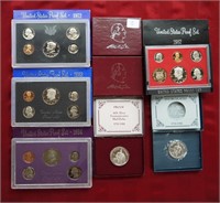 8 Pieces - 4 90% Silver Commemorative Proof Half