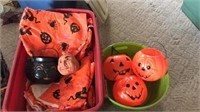 Halloween table cloths and decorations