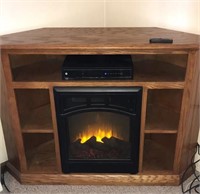 Corner radiant heat fireplace