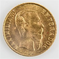 Coin 1865 Maximillion 8kt Gold Token