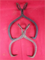 Two Vintage Ice Tongs