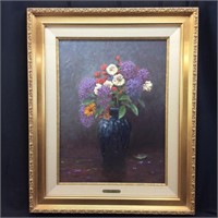 THOMAS KINKADE LILAC BOUQUET FRAMED PICTURE