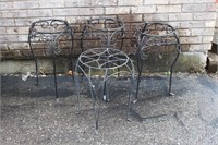4 Wrought Iron Plant Stands