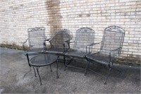 Wrought Iron Patio Chairs & Small Table