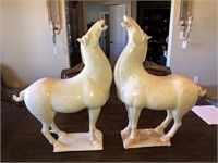 Pair of Ceramic Horse Statues