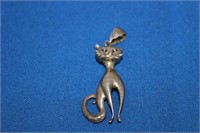 FANCY FELINE STERLING PENDANT