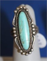 STERLING AND TURQUOISE RING