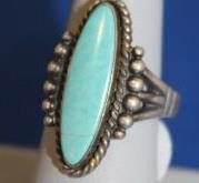 STERLING AND TURQUOISE RING
