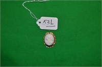 GORGEOUS VICTORIAN 10K GOLD ANGELSKIN CAMEO