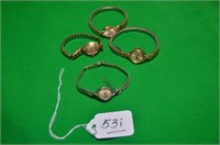 LOT OF 4 VINTAGE DAINTY LADIES WATCHES