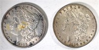 (2) 1896 MORGAN SILVER DOLLARS, AU