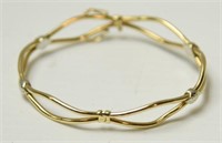 Ladies 14kt gold reticulated bracelet with