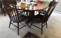 Country style Pine dining table and six country