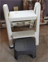 (2) plastic step stools
