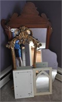 Mirror lot: Mahogany Chippendale style wall