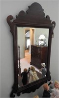 Mahogany Chippendale wall mirror (23” x 40”)