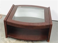 Glass spinning coffee table 36 x 36