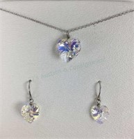 Sterling Silver & Swarovski Crystal Jewelry Suite