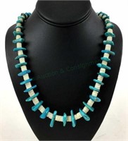 Native American Turquoise & Shell Bead Necklace